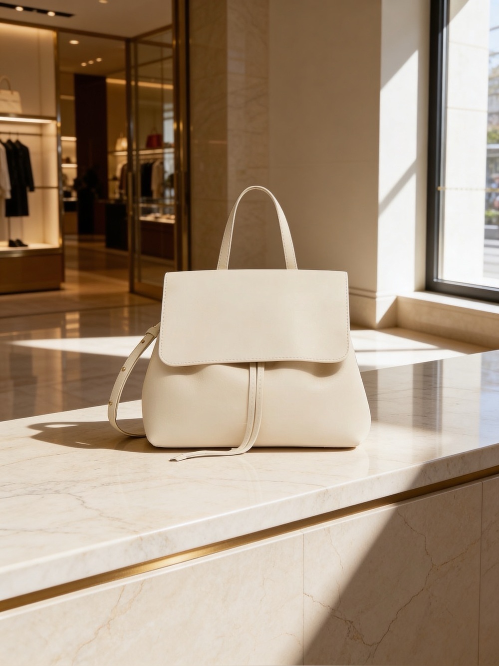 Mansur Gavriel Cream Leather Lady Bag